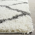 thumbnail image 4 of SAFAVIEH Dallas Logan Geometric Shag Area Rug, Ivory/Dark Grey, 8' x 10', 4 of 7