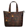 thumbnail image 1 of Large Capacity Weekender Bag with Book Lover Design Lightweight Travel Tote Featuring Reading Bookmark Prints, Multipurpose Carry-on for Business Trips Gym Sessions, 1 of 5
