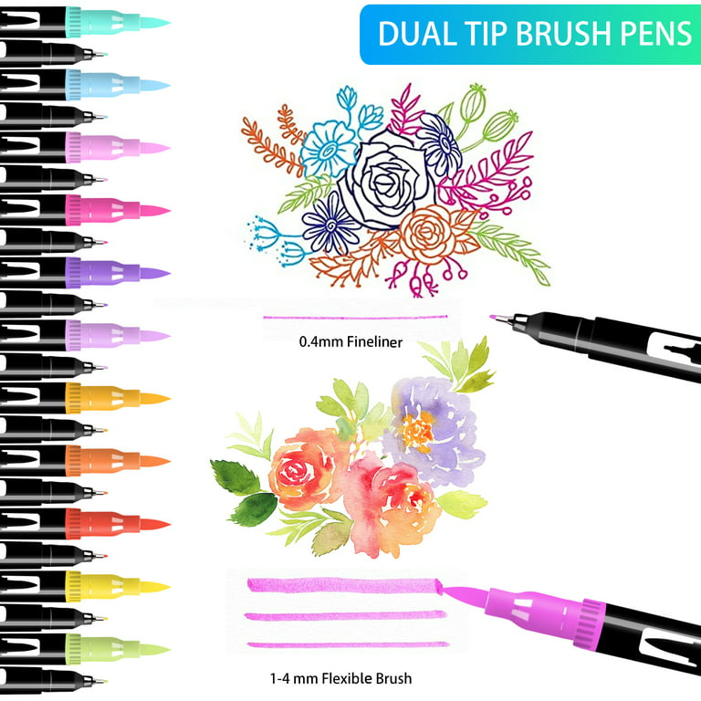 Primary School Watercolor Pen Set Washable Children's Brush Gift Art Pen  Soft Stationery School Supplies Colour Pens Set