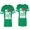 Men Green / Women Green, variant on My Heart Only Beat For Her Him Unisex Couple Matching Cotton Jersey style T-Shirt Contrasting stripes on sleeves (Men Green / Women Black) (Men S / Women S)