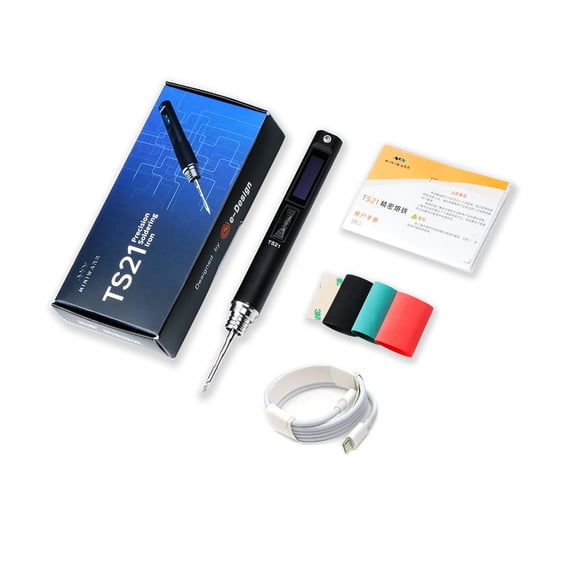 TOOLSAGE Soldering Iron Kit TS21,Front Lighting,3 Seconds Melts Solder,Fast Heating,DC9-24V Max 100W Soldering-Iron Gun with Adjustable Temp 100-450�