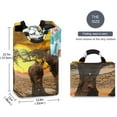 thumbnail image 3 of Wildly Rhinoceros Large Hamper with Handles Durable Bin for Blanket Clothes Portable Storage for Home Bedroom Dorm Travel, 3 of 6