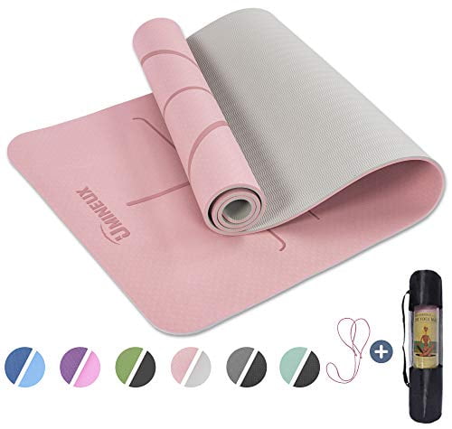 UMINEUX Yoga Mat Extra Thick 1/3'' Non Slip Yoga Mats for Women with Alignment Marks Eco Friendly TPE Fitness Exercise Mat with Carrying Sling & Storage Bag