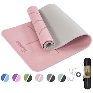 UMINEUX Tapis de yoga extra épais 1/3'' Non-dérapant Tapis de Yoga pour femmes avec des marques d'alignement Eco Friendly TPE Mat d'exercice de fitness avec porte-sling & Sac de rangement