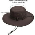 thumbnail image 2 of BLSCODE Men's Sun Hats Summer UPF50+ Wide Brim Bucket Hat Breathable Waterproof Foldable Safari Boonie Cap Coffee, 2 of 7