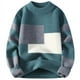 thumbnail image 4 of Sweaters men 2024 winter korean style mens warm sweater mens fashion sweaters Splicing color patterns Men's wool pullovers male, 4 of 4