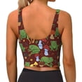 thumbnail image 3 of Lsque Frogs and Mushrooms Printed Women'S Sports Bra, Compression, Moisture Wicking, High-Impact Sports Bra For Women,Supportive sports bra-XX-Large, 3 of 9