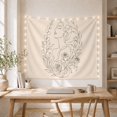 thumbnail image 5 of Woman Profile with Roses on White Background, Serene Minimalist for Art Lovers, Elegant Line Drawing Decor, Housewarming Gift, Tapestry Wall Hanging for Bedroom and Living Room, 5 of 7