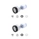 thumbnail image 4 of Inteprter Grifo de aireador de aumento de presión de filtro de extensión de ahorro de agua cabeza desmontable a prueba de salpicaduras fregadero de Transparente Corto 2piezas, 4 of 6