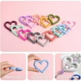 thumbnail image 6 of 16Pcs 16 Colors Silicone Heart Beading Ring Silicone Bead Rings Colorful Keychain Beadable Focal Loop with Holes Bead Connectors for Jewelry Making DIY Pen Keychains Car Charms Hanging Craft, 6 of 6