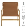 thumbnail image 2 of Modway Orín Leather Sling Chair in Chestnut Tan by Modway, 2 of 10