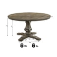 thumbnail image 3 of Best Master Furniture Newark Transitional Round Weather Grey Dining Table, 3 of 4