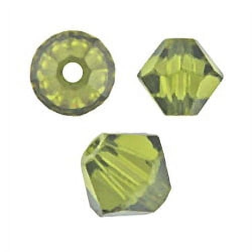 Swarovski Bicone Crystal Beads Item #5328/#5301 Olivine Color 4mm Size - 72 Pieces
