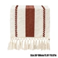 thumbnail image 3 of Table Runner Boho 70 Inches, Farmhouse Table Decor with Long Tassels, Rustic Cotton Linen Runner for Dining Room, Fall and Wedding, 11x70 Inches, 3 of 7