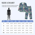 thumbnail image 3 of KLL Colorful Flowers Sleepwear Mens Flannel Pajamas,Long Cotton Pj Set, 3 of 7