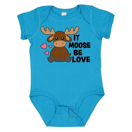 

Inktastic It Moose Be Love with Cute Moose Gift Baby Boy or Baby Girl Bodysuit