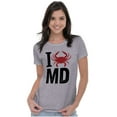thumbnail image 4 of Maryland I Love MD Crabby State Pride Womens Fitted Plus Size Graphic Tee Brisco Brands 2X, 4 of 5