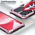 thumbnail image 3 of for Samsung Galaxy S23 Ultra Case Metal Hard  Phone Case Cover Case para Screw with Camera Protection Heavy Duty metalicas Military Grade Pink, 3 of 13