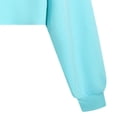 thumbnail image 5 of Splozh Teen Girl Shirts 3-14 Years Girls' Loose Sports Casual Crop Top Casual Fall Winter Cute Shirts,Sky Blue,11-12 Years, 5 of 6