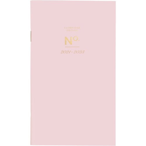 At-A-Glance Academic 2-year Monthly Planner Pocket Size - Academic - Monthly - 2 Year - July till June - 1 Month Double Page Layout - Stapled - Pink, Gold - 3.5' Width - Dated Planning Page, Unruled D