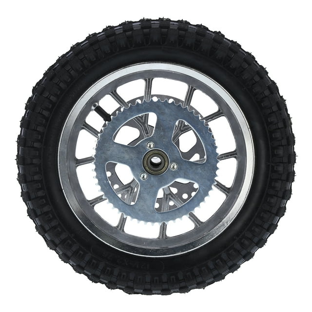 KIMISS Dirt Bike Rear Wheel, 12.5x2.75in Steel Alloy Slip-proof Mini Pocket Bicycle Tire For 47cc 49cc 2 Stroke