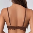 thumbnail image 4 of Ynynloco Women's Push Up Padded Plunge Bra Seamless T-Shirt Underwire Plunge Bra Comfort Lightly Add One Cup, 4 of 5