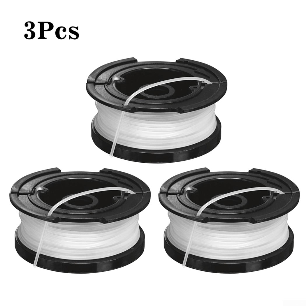 3 Pack For Black & Decker A6481 Replacement Spool Line For Grass Trimmer
