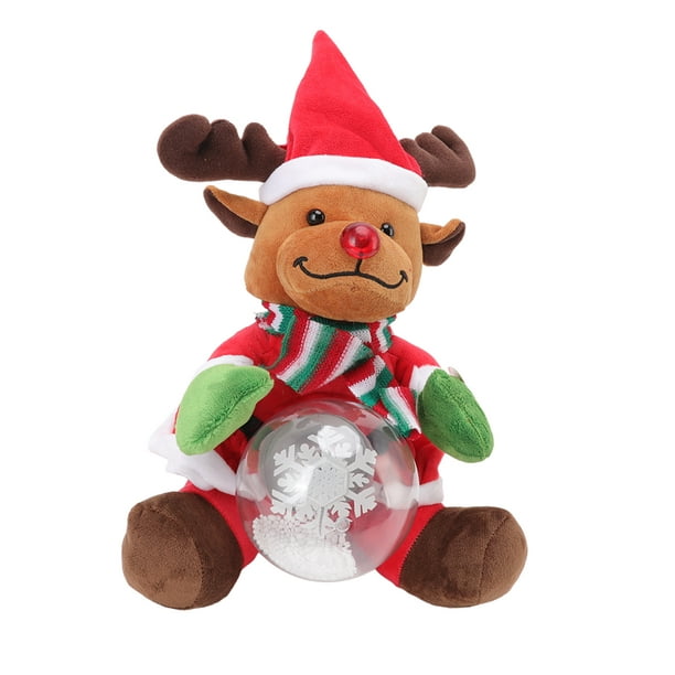 Jouet De Noël En Peluche, Cadeaux Pour Enfants Chantant Des Jouets De Noël  Multifonctions Pour Canapé Elk 