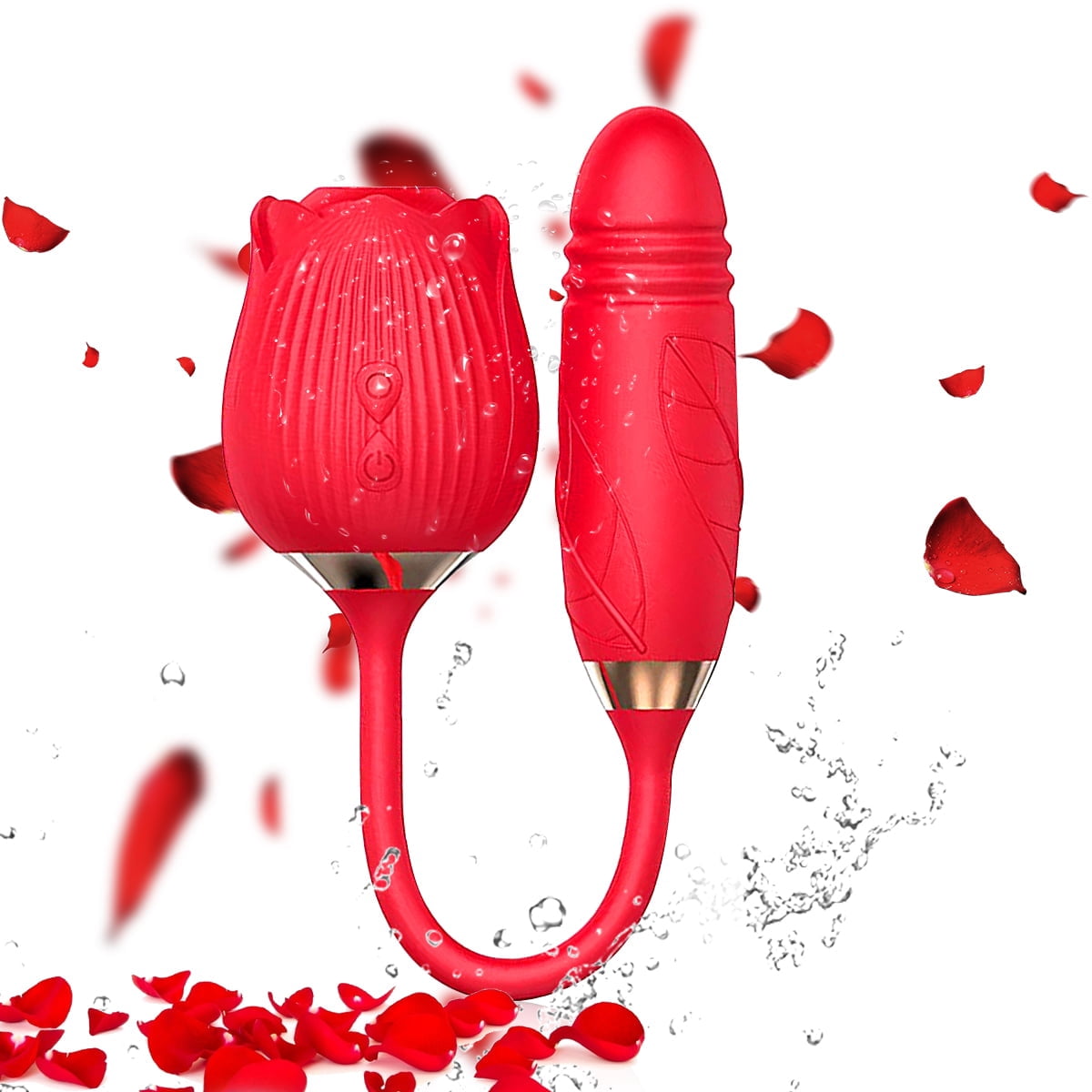 Rose Toy for Women-2 in 1 Vibrator and Adult Sex Toys with Vibrating Egg,G Spot Clitoral Sex Accessories for Adults Couples Fyuui