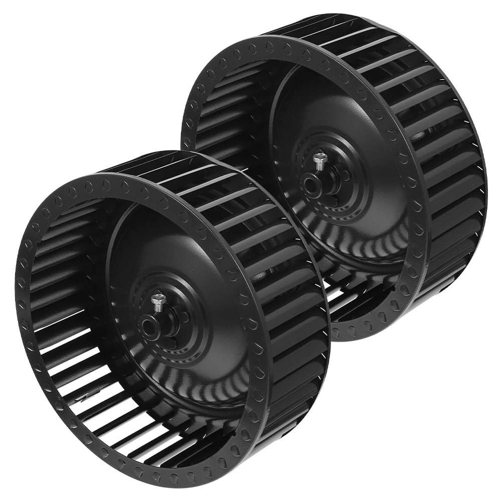 CRILSTYLEO 2pcs Range Hood Motor Wind Wheel Black Metal Ventilation for Kitchen Environment