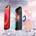 thumbnail image 2 of Hidden Series Compatible with iPhone 12 Case 5G, [Heat Dissipation] [No Fall-Off Kickstand] 360° Metal Ring, 15Ft Military Grade Shockproof Phone Case for iPhone 12 6.1 Inch, Pink, 2 of 13