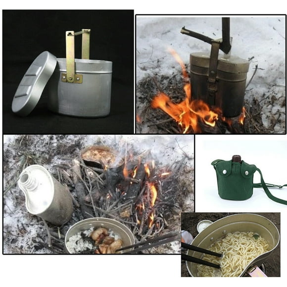 Outdoor Canteen,Set With Cup Mess Kit Picnic Cup And Cover Cookware Mess Kit Cover Outdoor Cookware And Cover Outdoor Portable With Cup And Canteen Set Outdoor Cookware Mess Yubz Mewmewcat Qahm Eryue