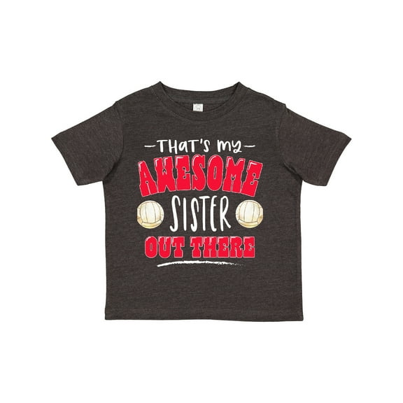 Inktastic That's My Awesome Sister out There with Volleyball Boys or Girls Toddler T-Shirt