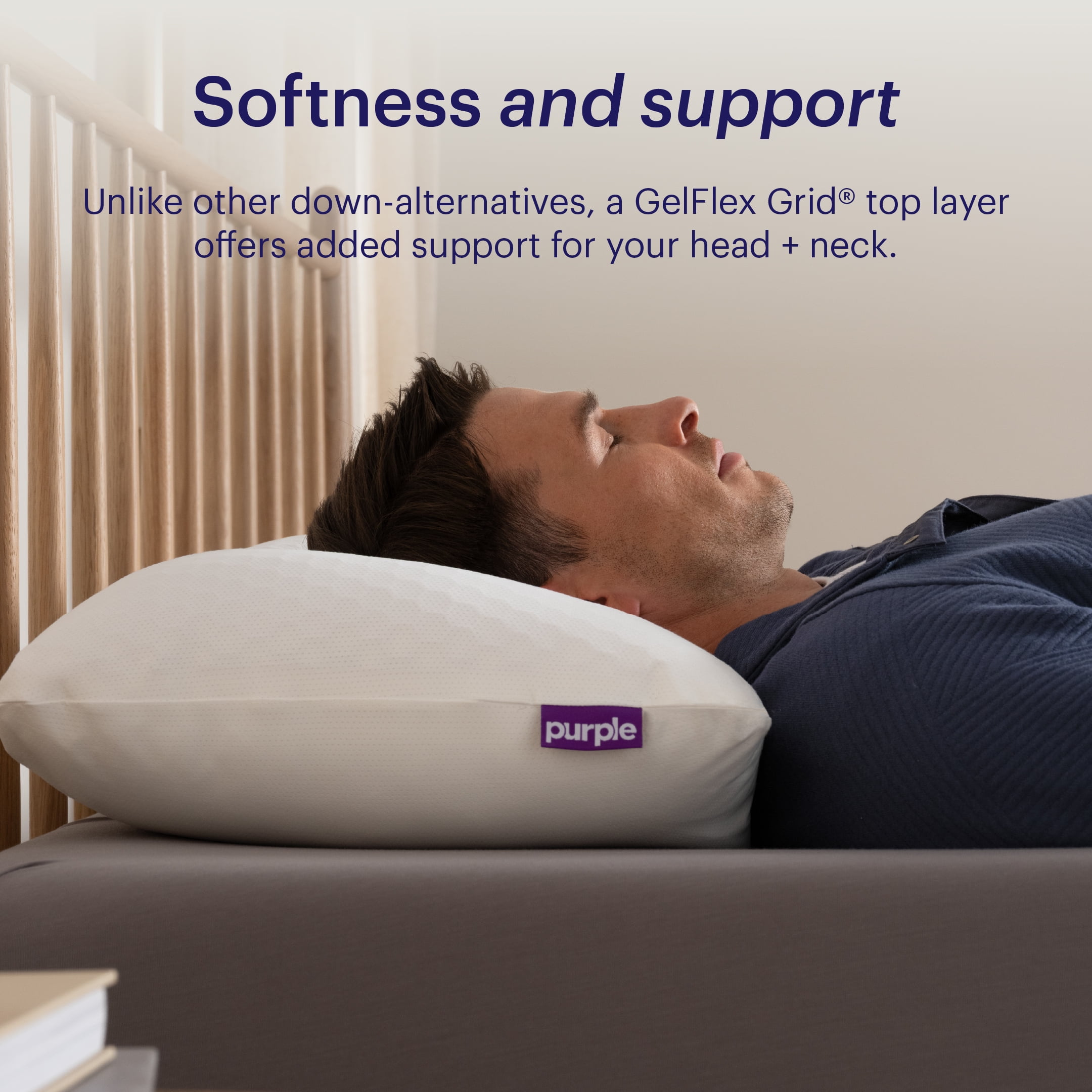 (2 pack) Purple GridCloud Pillow, Honeycomb Gelflex Top Layer, Hypoallergenic, Down - Alternative
