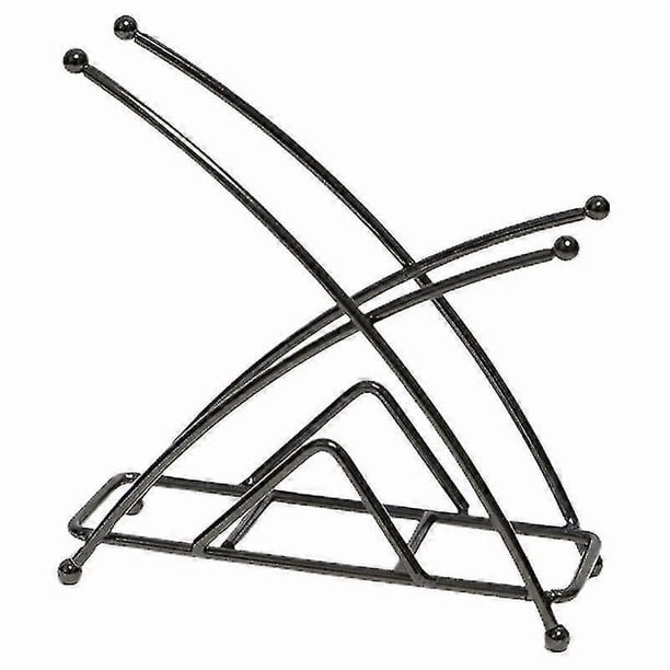 Standing Metal Tissue Holder Geometric Heavy Duty Iron Dining Table Paper Towel Napkin Clip Dispense