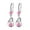 Pink, variant on Jewelry VerPetridure Women's Earrings Pendant Zircon Inlaid Creative Earrings Temperament Long Style Women's Earrings Hanging Jewelry