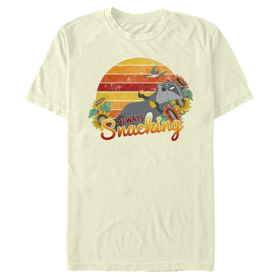 Men's Pocahontas Meeko Always Snacking Graphic T-Shirt