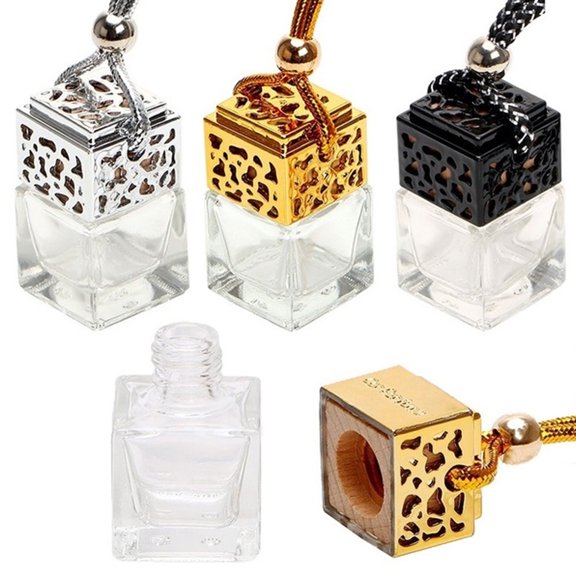 SPRING PARK Empty Glass Bottle Diffuser Rearview Mirror Ornament Car Hanging Perfume