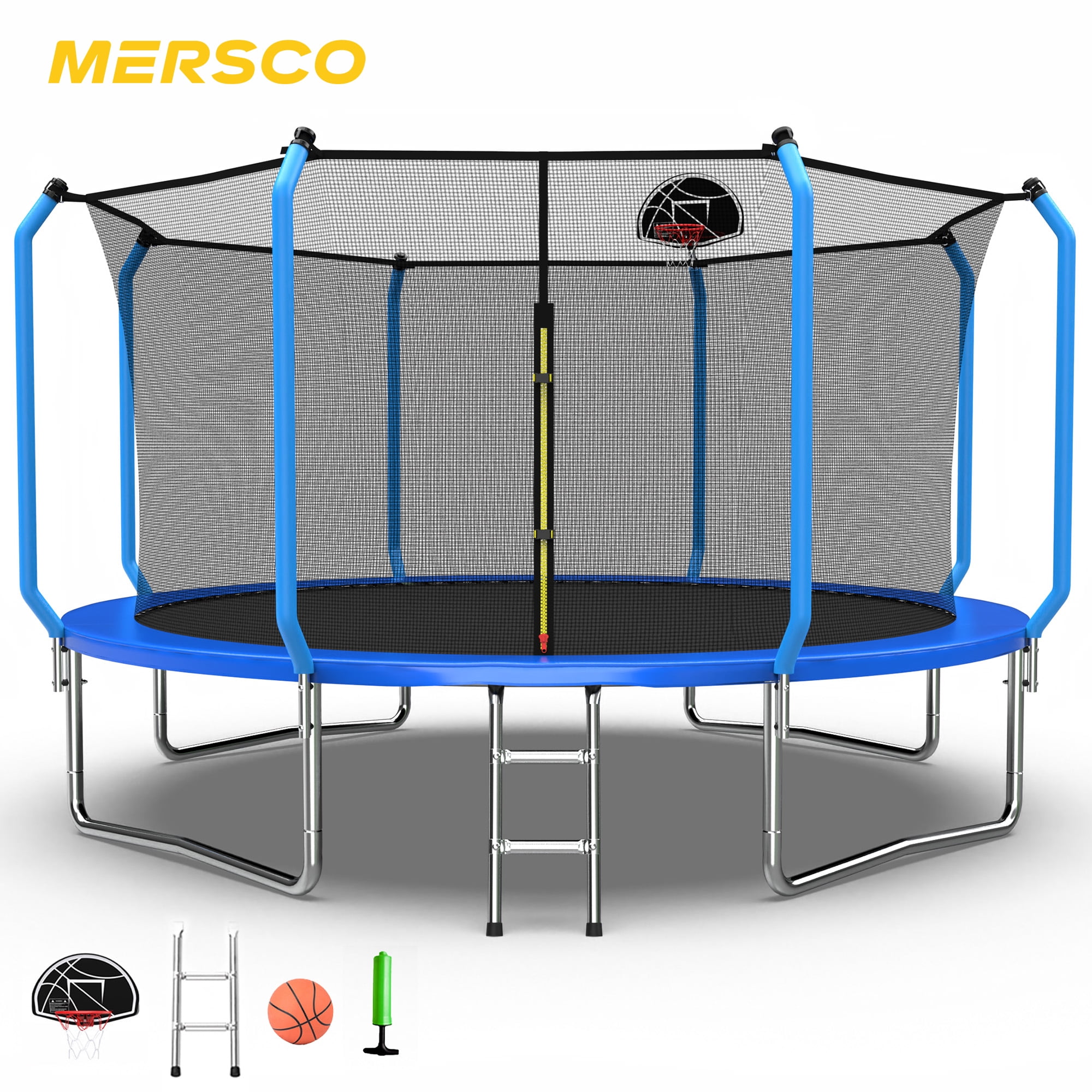 Pure Fun 15ft Supa-Bounce Trampoline with Safety Enclosure, 320lb