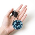 thumbnail image 5 of Naloa Ink Rose Print Round Keychain Keychain Key Ring, Key Tag, Key Chain Bulk for Gift Accessories (Round), 5 of 7