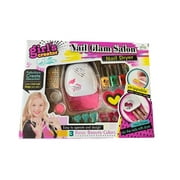 Shnrasar Nail Glam Salon Nail Polish Set for Kids - Emoji Pedicure and Manicure Kit - Girls 5 to 10 Years Old