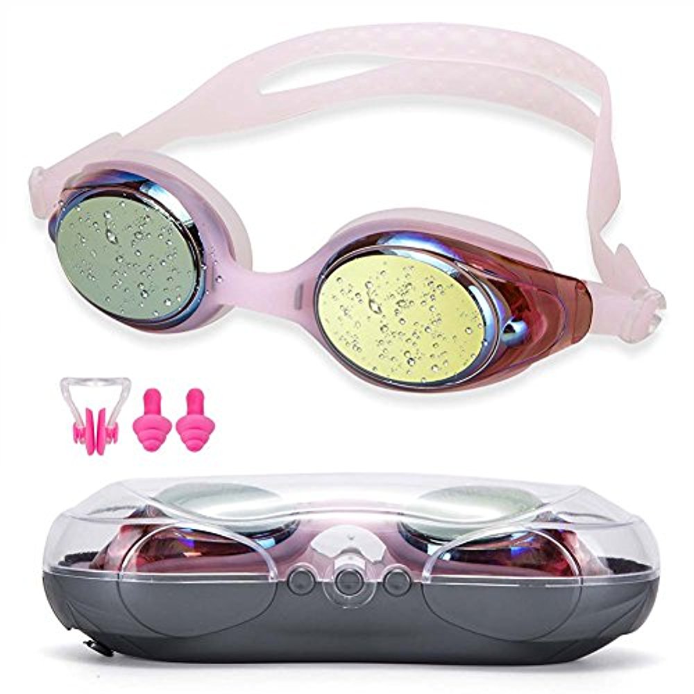 Swimming Goggles NGWALL Swim Goggles no Leakage Fog anti-UV Free Nose Clip Earbuds Suitable for Men and Women Young... by LIVEDITOR LIGHTING