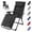 Black, variant on SHOUFTW Padded Zero Gravity Lounge Chair with Detachable Cushion & Side Tray, Folding Reclining Patio Chair, Outdoor Lawn Lounger, Black