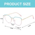 thumbnail image 2 of Gafas de luz azul para hombres y mujeres, gafas de computadora con bloqueo UV y forma de ojo de gato, gafas ultraligeras, 2 of 5