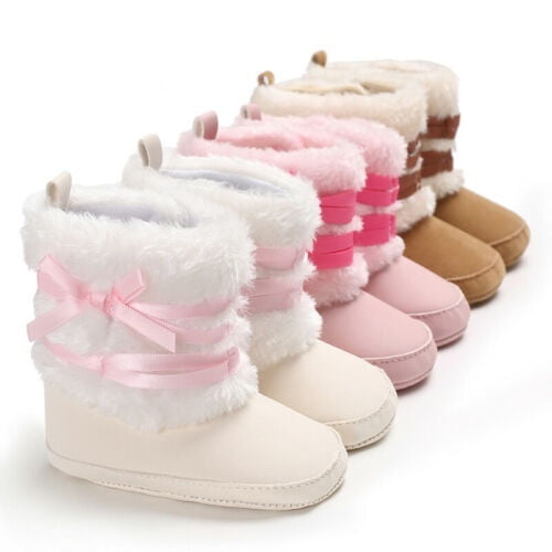 Baby Girls Boy Snow Boots Winter Booties Infant Toddler Newborn Crib Shoes US