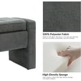 thumbnail image 4 of 55" Modern Upholstered Storage Bench with Tufted Seat, Fabric Ottoman Bench for Bedroom, Entryway, or Living Room, Soft Close Hinge,Charcoal, 4 of 18