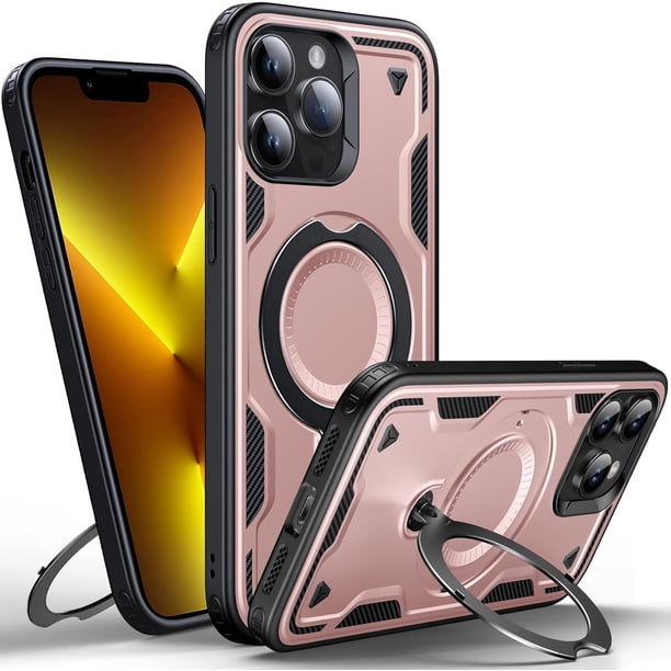 Diseñado para Funda Magnética para iPhone 13 Pro, Compatible con Magsafe, Resistente a Caídas de 10 pies, Resistente, con Soporte de Anillo Giratorio 360, Resistente, a Prueba de Golpes