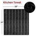 thumbnail image 5 of Kitchen Towels Black 2 Pot Holders Oven Mitt Dish Drying Mat, 2 Microfiber Dish Cloths by Osnell USA, 5 of 9
