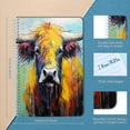 thumbnail image 2 of Spiral Notebook,College Ruled Journal,8.26" x 5.71" 50 Sheets/100 Pages,2 Pack - Colorful Painting of Highland Cow Portrait on White Background, 2 of 7