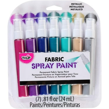 Tulip 0.81 fl oz Fabric Spray Paint 7 Pack, Metallic